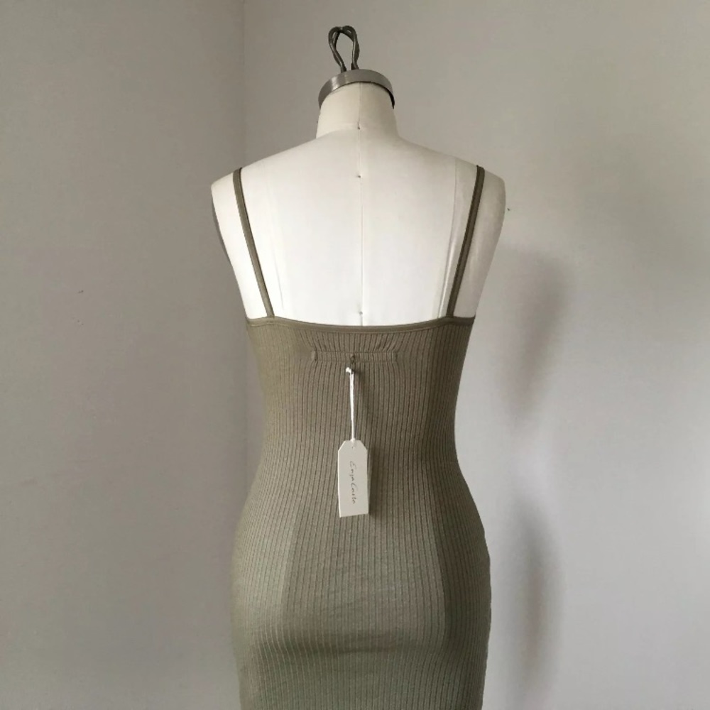 🇺🇸 ENZA COSTA RIB STRAPPY BRA MIDI DRESS - Picture 7 of 8